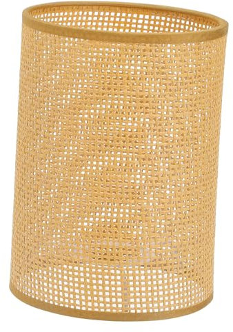 DECHOUS Rotin Tissé Tambour Abat-Jour E27 Baril Abat-Jour Clip-On Vintage À Côté Du Couvercle De Lumière Cylindrique Remplacement Pour Lustres Table Lampes De Bureau