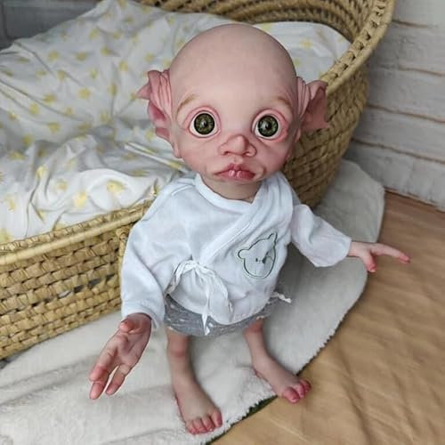Anano Reborn Elf Baby Puppe 17Zoll Lebensechte Fee Puppe Mädchen Real Looking Baby Puppen Schönes Fee Spielzeug für Kinder