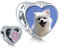 Annmors 925 Sterling Silber Charm Personalisierte Foto Anhänger fit Armband Halskette Maßgeschneiderte Herzform Mom Dog Paw Heart Bild Perle Frauen Mädchen Katzen Hunde Baby Familie