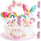 YOUYIKE Einhorn Tortendeko, Kuchen Topper Mädchen Inklusive Geburtstagskerzen 3/4/5/6 Jahr, Einhorn Deko Kindergeburtstag, Regenbogen Deko Torte, Einhorn Figuren Cake Topper