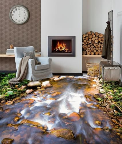 Benutzerdefinierte Boden Wasserdichte Stereo-Aufkleber 3D-Sturmkies 3D-Bodenfliesen Aufkleber Bodenbelag Tapete Wandbild PVC Wasserdicht selbstklebende Tapete Wohnkultur,430 * 300cm