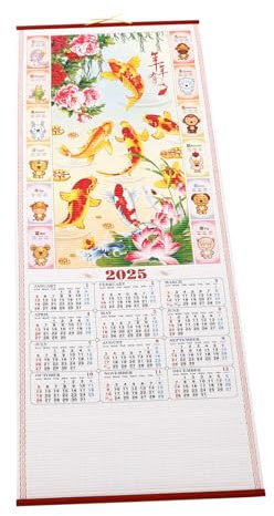 TOPBATHY Wandkalender 2025 Großer Monatskalender Chinesischer Mondkalender Hängekalender Langlebig Bürotauglich für Zuhause und Büro