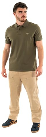 Timberland Mens Millers River Pique Polo T-Shirt - Short Sleeved (Leaf Green) XXXL