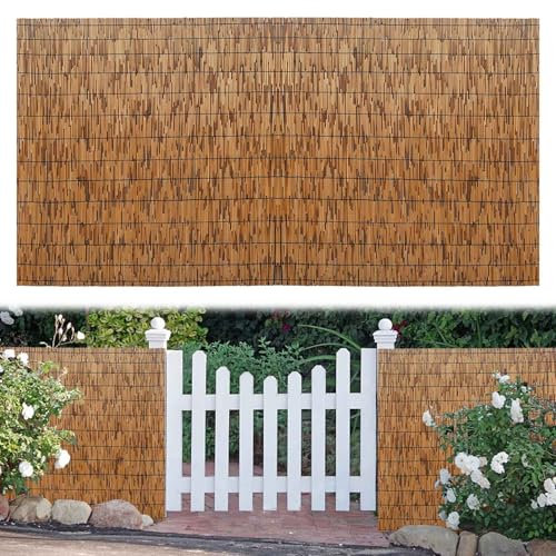 Schilfmatten Sichtschutz Zaun Schneiden Bambus Matte Schilfrohrmatte 80x600 90x400 180x180 Trennwand Balkon Sichtschutz Terrasse Natürlicher Schilfrohr Outdoor Dekorativer Zaun Für Gartenzaun Holz