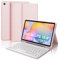 WAVATA Clavier pour Samsung Galaxy Tab S6 Lite 10.4 Pouces 2024/2022/2020, Étui Clavier pour Tab S6 Lite Magnétique Amovible Français AZERTY Layout Bluetooth, Rose