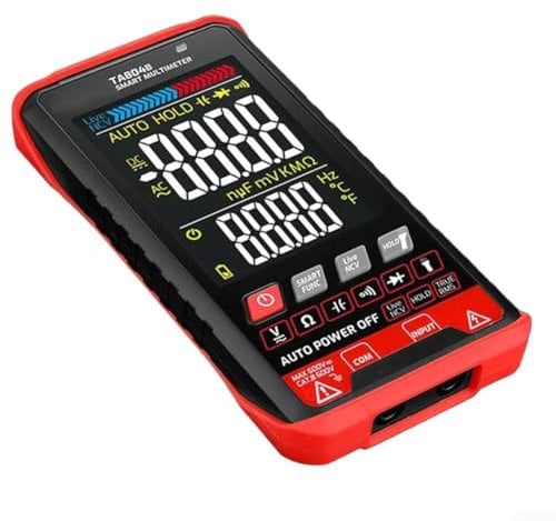 TA804B Digital Multimeter Fully Automatic with Smart Voltage Detection, Auto/Manual Ranging, and Live/Neutral Wire Identification for Safe Electrical Testing
