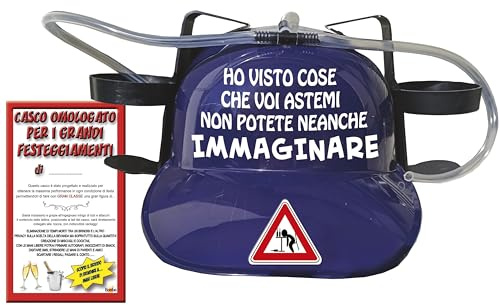 Bombo Helmdose zum Feiern mit Aufschrift Ich habe Dinge gesehen, die Sie sich nicht einmal vorstellen können – Farbe Blau