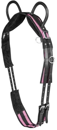 WALDHAUSEN Longiergurt mit 2 Handgriffen Synthetik, Pony, schwarz/rosarot