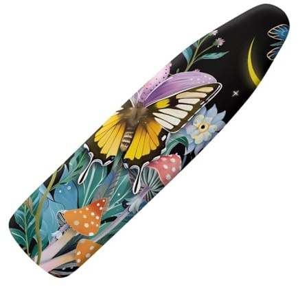 Small Ironing Board Covers 90 x 30 Bunte Muster Bungee Elasticated, Resists Scorching and Easy Fit Mini & Portable Ironing Boards Cover