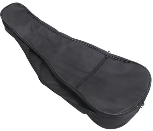 Hoement Gepolsterte Ukulelentasche für Ukulele und Mandoline bis 23 Zoll Dickes Schwarzes Material Komfortables Design Praktische Tragetasche für Reisen und Aufbewahrung