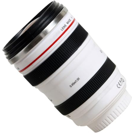Angoily Tasse à Thé Lentille Appareil Photo Blanc pour Amateurs De Photographie Design Moderne Contenant Gobelet à Eau Usage Maison Bureau Hôtel