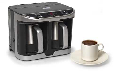 Meray Türkische Kaffeemaschine Dual Pro, Doppelkanne bis zu 8 Tassen