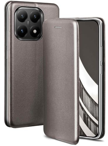 ONEFLOW Business Case für Xiaomi 15T Handyhülle klappbar mit Standfunktion, Klapphülle Flipcase Cover Dünn, PU Leder Hülle mit Kartenfach, 360 Grad Schutzhülle, Taupe