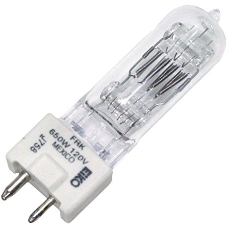 Eiko FRK T-7 GY9.5 Base Halogen Bulb, 120V/650W