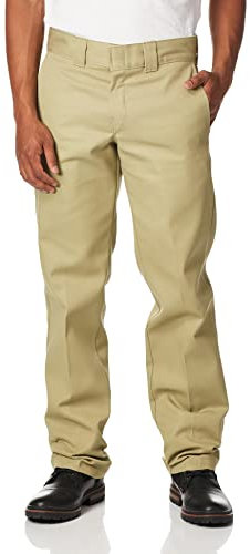 Dickies Men's Straight Work Slim Trousers, Brown (Khaki) - 36W x 34L