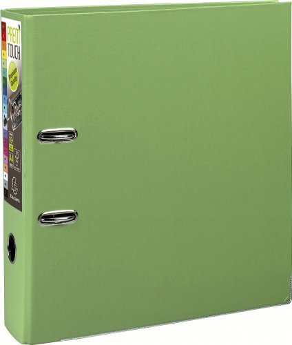 Exacompta 53356E Premium PP-Ordner Prem´Touch. 8 cm breit DIN A4 Kunststoffbezug außen Papierbezug innen Rückenschild austauschbar Ringordner Aktenordner Briefordner Plastikordner anisgrün