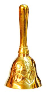 Wildkräuterhex Glocke aus Messing mit Pentagramm - Diwali Hochzeit