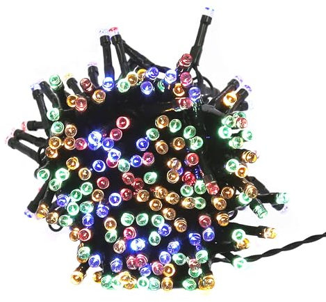 The Christmas Workshop 78110 Multi-Coloured Christmas Lights / 400 LED Christmas Tree Lights / 39.9 Metres Long / Battery Operated / Indoor Or Outdoor Christmas Decorations / 8 Light Modes