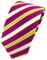 TigerTie - schmale Designer Krawatte in magenta fuchsia grün weiß gestreift