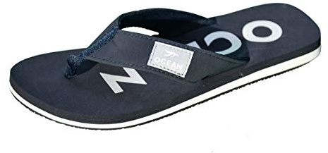 MADSea Damen Herren Unisex Zehenstegpantolette Ocean Zehentrenner Sandale FlipFlops, dunkelblau/weiß, 38 EU
