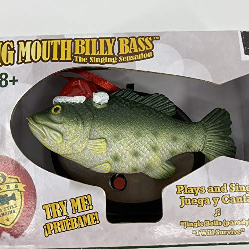 Big Mouth Billy Bass Weihnachtsbaumschmuck spielt und singt Jingle Bells and I Will Survive
