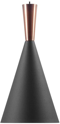 Beliani Industrielle Hängelampe Pendelleuchte konische Form schwarz Kupfer Tagus