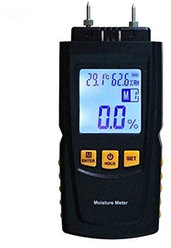 CGOLDENWALL Digitales Feuchtigkeitsmessgerät für Holz / Feuchte / Feuchtigkeitsmesser, mit Batterie, Handgerät, Feuchtigkeitstester, Messgerät mit Holz, Brennholz, Holz/Holz/Holz/Holzscheiten/Kardboa