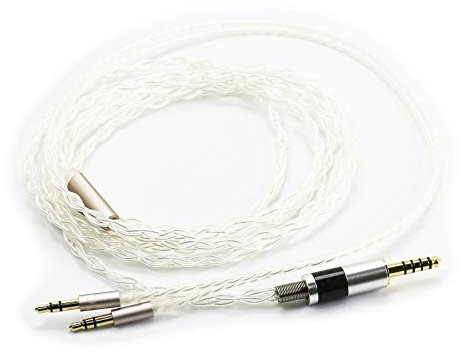 Ablet Câble HiFi avec mâle équilibré 4,4 mm pour casque Beyerdynamic T1 2ème génération, T5p deuxième génération et Sony WM1A, NW-WM1Z, PHA-2A Câble audio plaqué argent