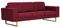 vidaXL Sofa 3-Sitzer mit Rückenkissen Sitzkissen Design Loungesofa Polstersofa Couch Lounge Stoffsofa Sitzmöbel Wohnzimmer Stoff Holzrahmen Weinrot