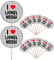 AK Giftshop I Love Lionel Messi - Party Food - Cake Cupcakes - Picks Sticks - Food Flags - Stand Up Decorations Toppers (14 Pack)