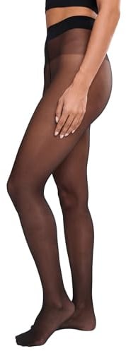 Wolford Damen Transparente Strumpfhose Satin Touch 20 Comfort Tights (3 units),20 DEN,Frauen Struempfe,durchsichtig,schimmernd,black,S (Small)