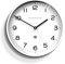 NEWGATE® Echo Number Three Wanduhr Modern – Wanduhren rund – Küchenuhr – Uhren für Wohnzimmer – Bürouhr (puderweiß)