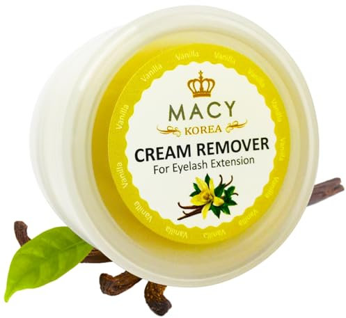 P-Beauty Wimpernremover Cream - Macy | Lash Extension Entferner | Entfernung Wimpernverlängerung & Wimpernkleber | hautfreundliche, schnelle Kleberentfernung für künstliche Wimpern | 15g - Vanille