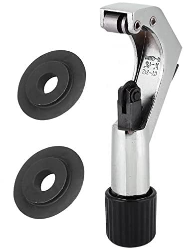 Pipe Cutter Bike Front Fork Handlebar Tube Cutter 6-42mm (1/4 to 1-5/8 Inch) Bicycle Steerer Cutting Tool with 2 Spare Disc Wheels