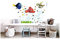 BOARA Wandaufkleber Fische Kinderzimmer dekoration furs badezimmer nemo dory Wand Dekoration 32x22cm 3blat