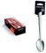 Arcos 377 Juego Chuleteros, Acero Inoxidable, centimeters + Serie Toscana, Juego de Cucharas de Mesa, 3 cucharas, Monoblock de una pieza en Acero Inoxidable 18y10 y 200 mm, Color Plata
