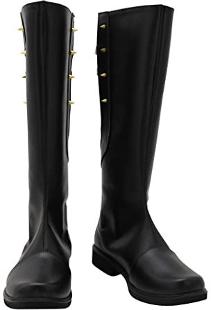 RUIRUICOS Anime Otome Game Cosplay Party Shoes Boots Mammon Cosplay Black Boots For Halloween Custom Made 45 Beige