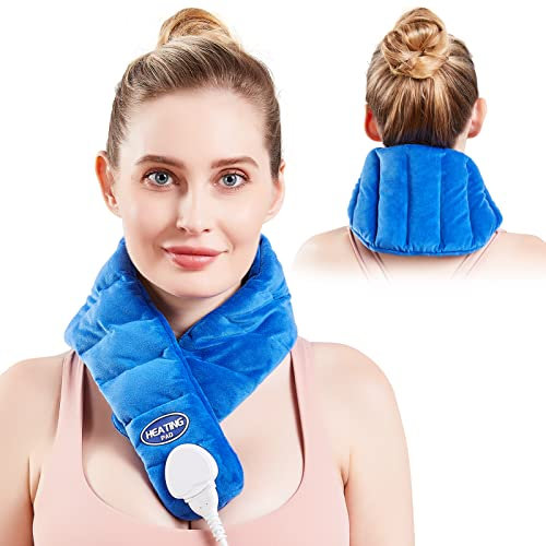 JOBYNA Coussin Chauffant Cervicales Électrique (72 * 16CM - Bleu)