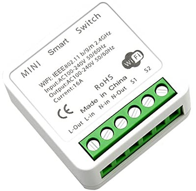 RANRAO para TUYA Smart Switch Wifi Smart Mini Pass-Through Caja Oculta Pass-Through,Smart Life App Control Timer Switch