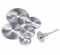 6 PCS Rotary Drill Saw Blades, Steel Saw Disc Wheel Cutting Blades with 1/8 Straight Shank Mandrel for Drills Rotary Tools