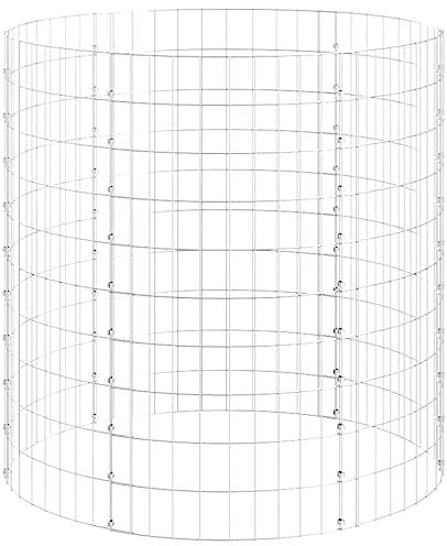 Poteau à gabion circulaire Acier galvanisé Ø100x100 cm