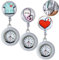 Aicharynic Lot de 3 Montres d'infirmière avec Clip - Montre d'infirmière - Montre de Soeur - Montre de Soeur - Montre de Soins - Montre de Poche - en Silicone Extensible