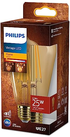 Philips LEDclassic E27 Lampe Gold, ersetzt 25W, warmweiß (1800 Kelvin), Dekolampe