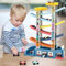 WY8 Car Ramp Toys Car Slide Toddler Toys Race Track with 8 racing Cars Click Clack Racing Track Speed Ramps for over 3 Years Old Boy Kids