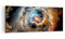 Wandbilder Dekoration Wohnzimmer Universum Kosmos Galaxis Panorama Bilder auf Leinwand 120x50cm Leinwandbild Schlafzimmer Küche Wand Kunstdruck Art Groß Wanddeko Bild Wall Decor Canvas AB120x50-5808