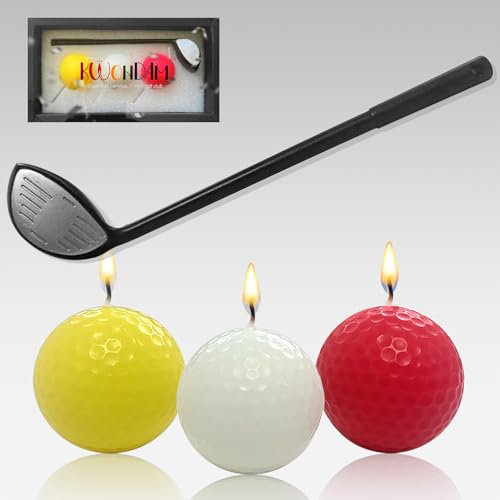 KWONDAM Golf Ball Birthday Candles for Cake, Cake Candles - Funny Candles, Round Candles,Party Decorations, Cake Decorating, Happy Birthday Decorations, KGC-01