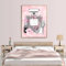 CEVAN Impression de bouteille de parfum de mode - Toile murale - Impression de mode Rouge à lèvres Affiche de parfum Chaussures de parfum rose - 50 x 70 cm - Sans cadre