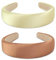 SXQLYH Lot de 2 serre-têtes rembourrés en satin de couleur métallique - Magnifiques bandeaux pour femme et fille - Bandeau large rembourré - Pour femmes et filles (jaune + marron)