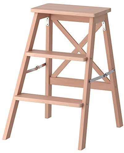 BEKVÄM Trittleiter 3 Stufen 63 cm Buche