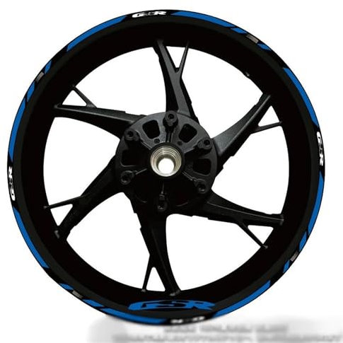 EGAGZDXG Streifen Vorne Hinten Aufkleber Moto Aufkleber Aufkleber Motorrad Aufkleber Reflektierende Wasserdichte Rad Aufkleber Für Suzuki GSR 750 600 400 (Farbe : GSR17)